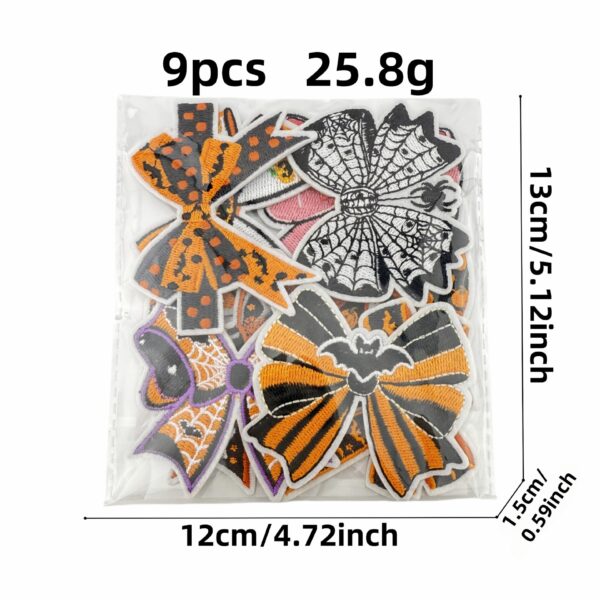 oly-9587caeeb4dcbb8904006f734b73897d Wholesale Embroidered Polyester Bow Patch Halloween Cartoon Decorative Fashion Accessory