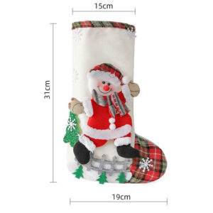 Linen large sock snowman [31*19cm35g]