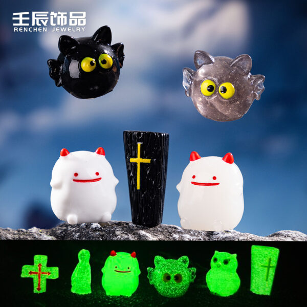 oly-95a764dc78b847281d137079b2712523 Wholesale Resin Halloween Bat Ball Ornament DIY Scene Decor Resale Craft Accessory