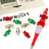 oly-95b39fc09f30aba9b43cc6c707e5c0ba Wholesale Acrylic Electroplated Christmas Candy Loose Beads DIY Phone Chain Jewelry Accessory