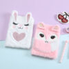 Wholesale Plush A5 Diary Notebook with Cute Rabbit Design Cartoon Student Journal