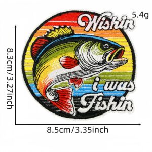 Fishing theme cloth sticker 4 #