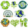 oly-95d4e90e0697d07169f2b0c2f052cbac Wholesale Earth and Heart Design Embroidery Patch, Stylish Bag Charm for Casual Gift