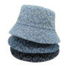oly-95eb17ed3305905272919e29c9a6f2cd Wholesale Chic Leopard Print Denim Fisherman Hat Sun Protection Bucket Hat for Everyday Use Fashion Accessory