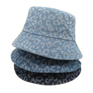 oly-95eb17ed3305905272919e29c9a6f2cd Wholesale Chic Leopard Print Denim Fisherman Hat Sun Protection Bucket Hat for Everyday Use Fashion Accessory
