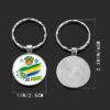 Wholesale Metal Electroplated Football Keychain Pendant for Fans