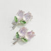 oly-960bcfe40d462d6a54b73765b3af6c94 Wholesale Light Green Electroplated Alloy Tulip Beads, Hollow Cute Design for DIY Jewelry Making