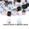 oly-960df4149cd2df3712e0b5b06c9b1be6 Wholesale Star Polka Dot Square Acrylic Beads DIY Decorative Accessory for Phone Bag Keychain