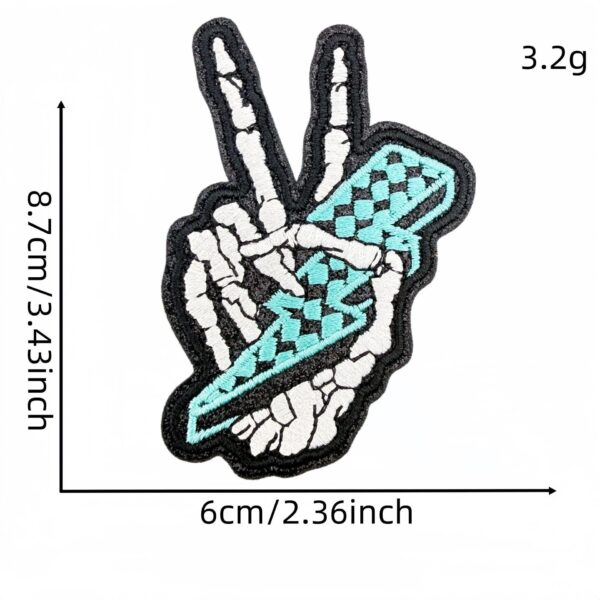 oly-960e693d8bbce0947917550e8858db61 Wholesale Punk Skull Hand Embroidery Patches Set of 9 Pieces DIY Clothing Accessory