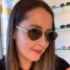 Wholesale Metal Gold Frame Double Beam Retro Cat Eye Sunglasses UV400 for Men Women