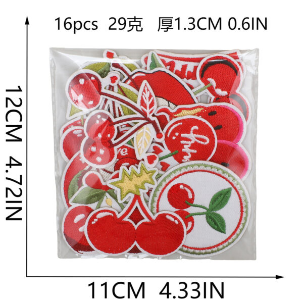oly-9618907ff8640fd884f80c221eaf9db1 Wholesale Cherry Embroidered Patch Decorative Iron-On Applique Fashion Accessory Gift