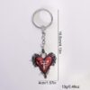 oly-961895d12bd643a33274801cc65bb8a7 Wholesale Gothic Red Heart Thorn Keychain Pendant for Bag, Car Key Decorative Accessory