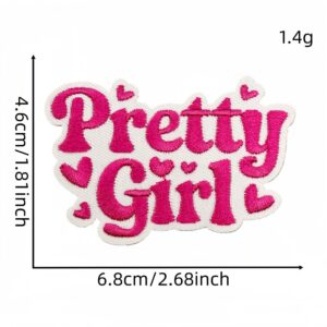 Pink english cloth sticker 17#