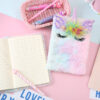 Wholesale Unicorn Cute Notebook Trendy Kids Diary with Feather Design Everyday Gift for Girls Boutique Resale