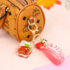 Wholesale Oil Filled Mahjong Keychain, Acrylic Bag Charm, Stylish Gift for Keys and Bags