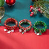 Wholesale Alloy Christmas Beaded Bracelet Set 3Pack Cartoon Pendant Jewelry Accessory