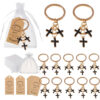 Wholesale Cross Design Enamel Alloy Keychain Pendant Set Gift for Bag Decoration