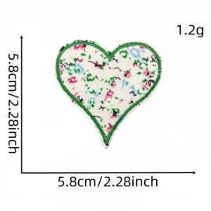 Love heartbreak cloth sticker 3#Green
