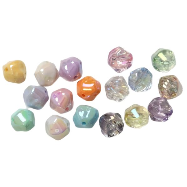 oly-9671ffbcf90d4ffee0007c72e46147e3 Wholesale Electroplated Acrylic Irregular Stone Shape Loose Beads DIY Jewelry Making Fashion Accessory for Boutique Resale