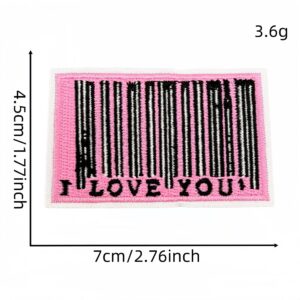 Cartoon black and pink fabric applique #1