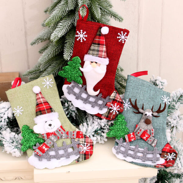 oly-96a4d75bc3a576b1bec331496d00a7d7 Wholesale Santa Claus Christmas Stocking Boutique Home Decor Gift Bag