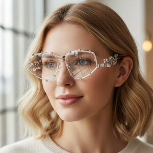 Wholesale Rhinestone Cyberpunk Sunglasses UV400 Full Frame Black Grey Trendy Fashion Accessory