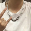 Wholesale Alloy Cross Chain Pendant Necklace Edgy Gothic Flame Wings Design Jewelry Accessory
