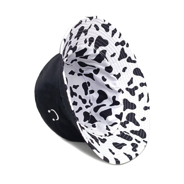 Wholesale Cow Pattern Double Sided Fisherman Hat Sun Hat for Casual Outdoor Use