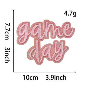 Hot melt glue*pink*three-dimensional embroidery gameday