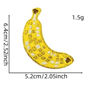 Glitter plaid fruit cloth sticker 7#
