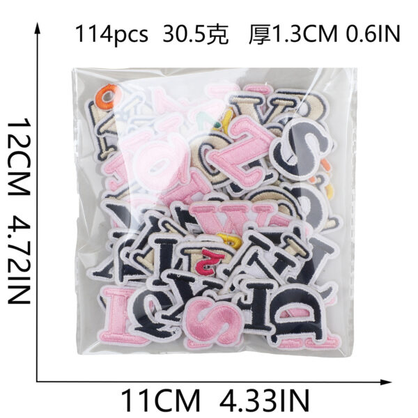 Wholesale Embroidered Letter Patches Polyester Thread Decorative Accent for Clothing Bags