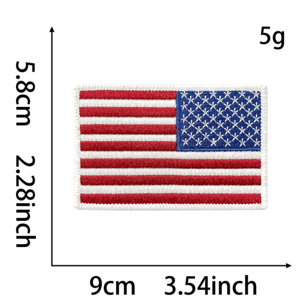 oly-973755e3a560087dc4d10b1e9fa318cb Wholesale US Flag Embroidered Patch White Edge Polyester DIY Decorative Accessory for Hats Bags Resale