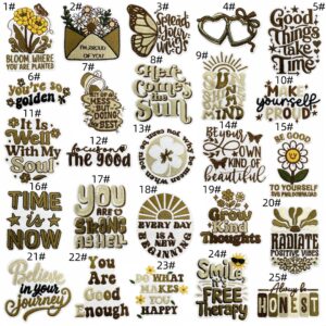 Inspirational english cloth stickers set of 25 pieces