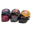 Wholesale USA Flag Embroidered Washed Cotton Retro Baseball Cap Trendy Sun Protection Fashion Accessory Gift