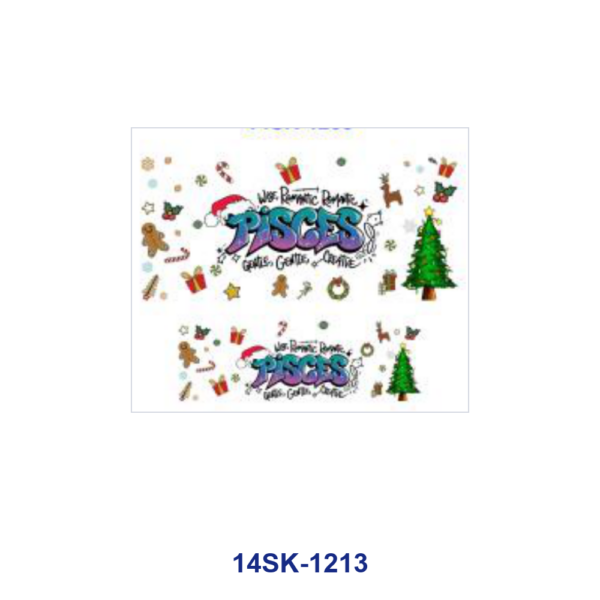 Wholesale 2/4/8pcs Graffiti Letter Christmas Winter Print Mini Cup Keychain Sticker