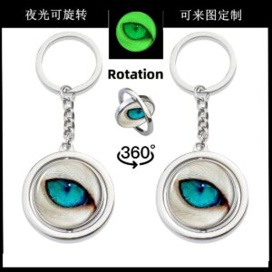 oly-97589007d9612f66afe9f4514ce6189f Wholesale Glow in the Dark Animal Eye Metal Keychain Boutique Resale Car Key Accessory