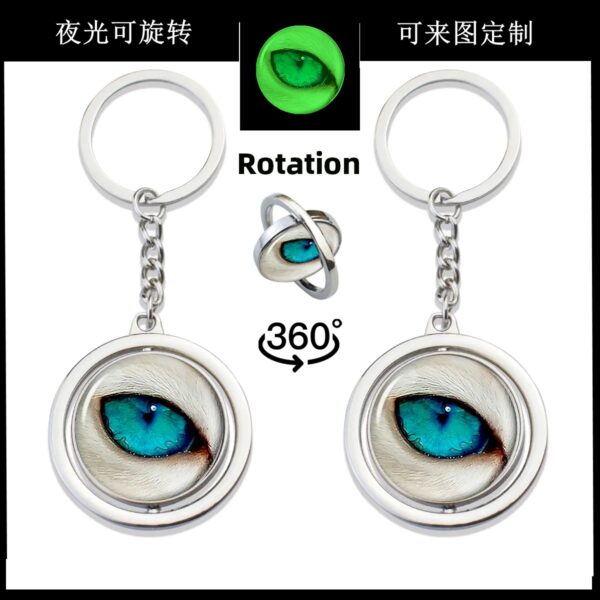 oly-97589007d9612f66afe9f4514ce6189f Wholesale Glow in the Dark Animal Eye Metal Keychain Boutique Resale Car Key Accessory