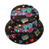 oly-9768a0d0e64779d9398bee39852ddc95 Wholesale 80s 90s Retro Graffiti Bucket Hat Double Sided Fashion Accessory for Party