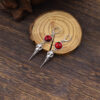 oly-977754e0aa99ad208745d0573c070aa6 Wholesale Antique Silver Zinc Alloy Geometric Crow Pendant Earrings Fashion Accessory