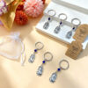 Wholesale Alloy Exotic Elephant Keychain Set with Organza Bag Wedding Party Favor Gift