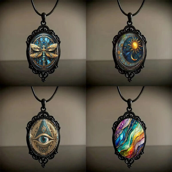 oly-97adc7349326f350819863ff0aed3d09 Wholesale Zinc Alloy Halloween Necklace Pendant Vintage Witch Life Tree Design Jewelry Accessory