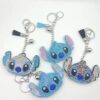 Wholesale Cute Cartoon Keychain, Zinc Alloy Rhinestone Detail, Lake Blue, Bag Charm Gift for Weddings OLY Exclusive