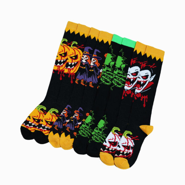 oly-97f24f43aa043dbdc05ac9b862d7cc7f Wholesale Halloween Anime Cartoon Mid Calf Socks Polyester Absorbent Unisex Fashion Accessory