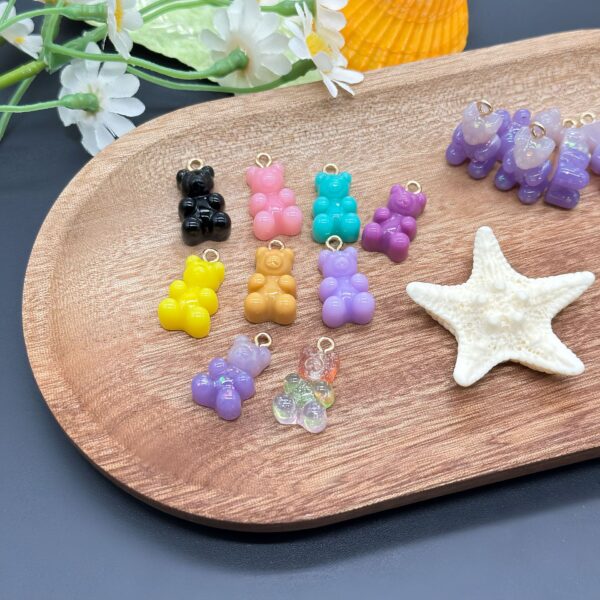 oly-97f6480d2ee0b9551d4652229a50068d Wholesale Candy Colored Bear Resin DIY Pendant and Jewelry Making Craft Supplies for Boutique Resale