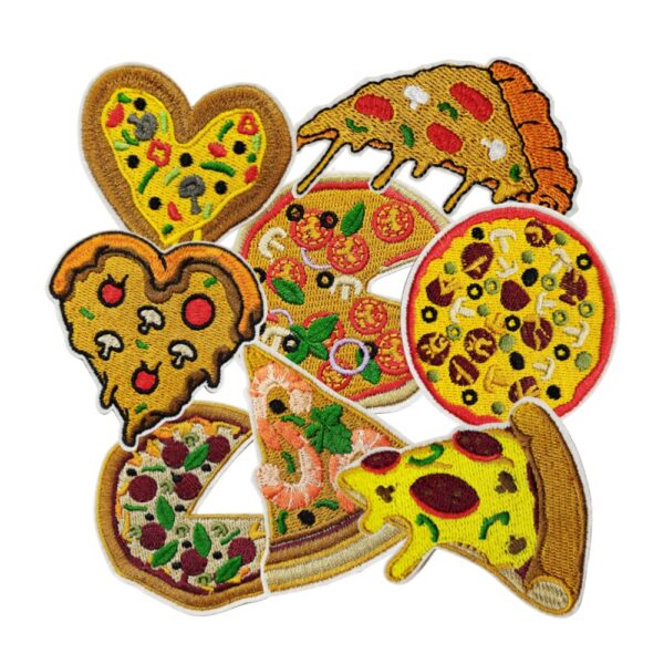 oly-980bf6fb901cb5ce1dc776300b236260 Wholesale Boutique Pizza Embroidery Patch for Clothing Decorative Accessory