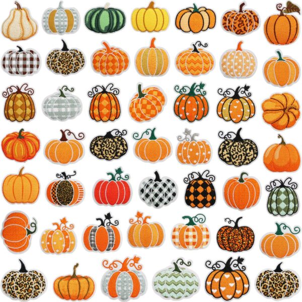 oly-9814c6c40a249ac7980bc163e28a0518 Wholesale Pumpkin Leopard Embroidered Iron-On Patch Fashion Accessory for DIY Clothing Bag Decor Boutique Gift