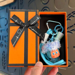 Oil-infused Milk Beans with Afro Hairstyle - Blue + (Orange Gift Box)