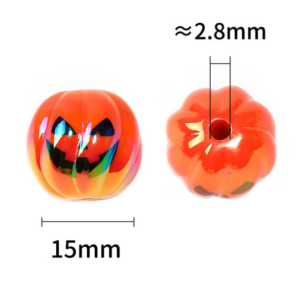 oly-9840dbf59b14fa768106f9f1c7e0d4fd Wholesale Halloween Devil Pumpkin UV Plated Acrylic Beads for DIY Keychain and Phone Chain Accessories