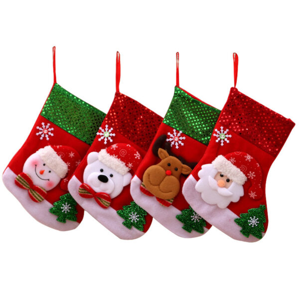 Wholesale 3D Old Man Christmas Stocking for Holiday Gift Bag Decoration