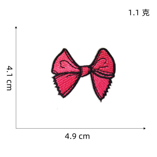 Wholesale Chic Bow Embroidery Patches, 20-Pack Cloth Stickers for Clothing DIY Accessory
